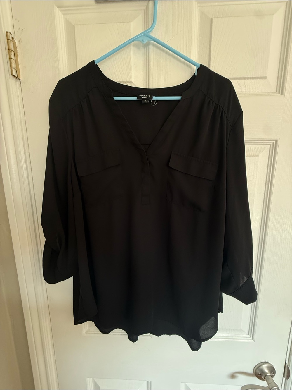 Torrid size 2 Black V-Neck Blouse